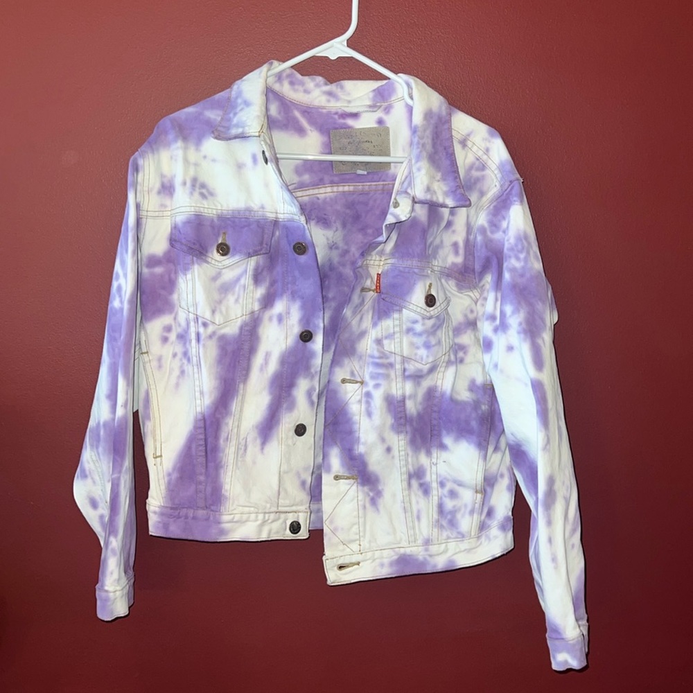 Tie dye denim jacket
